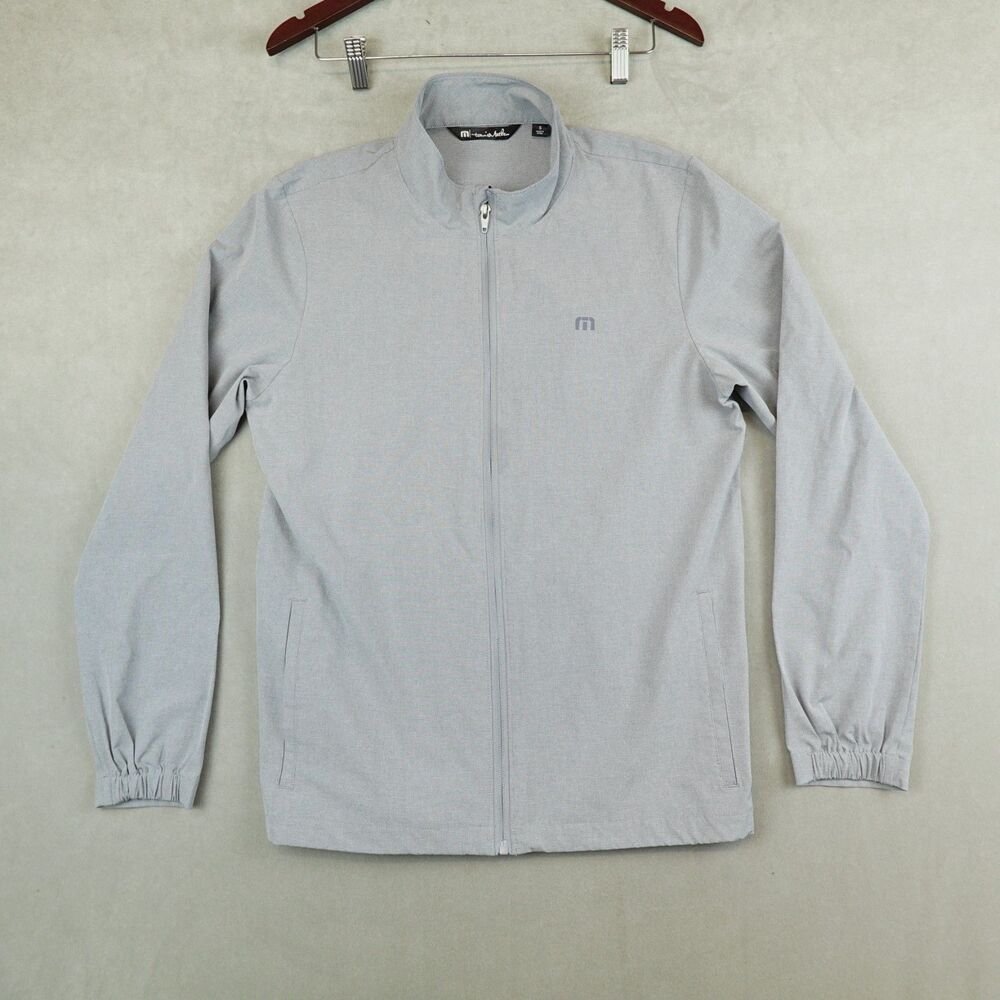 Travis Mathew Jacket Full Zip Golf Mens Size Small Gray Lightweight